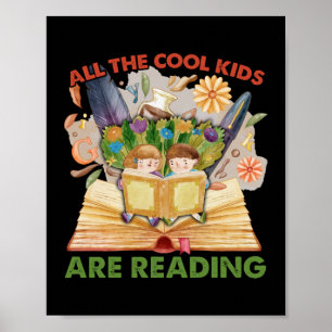 Poster All the Cool Kids Are Reading Library Read Books