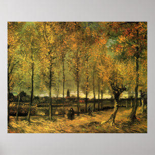 Poster Allée aux peupliers par Vincent van Gogh