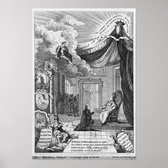 Poster Allégation du rapport remis à Louis XVI (Devant)