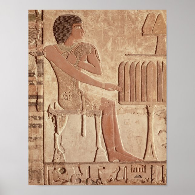 Poster Allégement représentant le défunt assis (Devant)