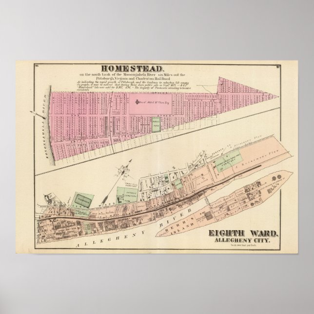 Poster Allegheny ward 8 Homestead (Devant)