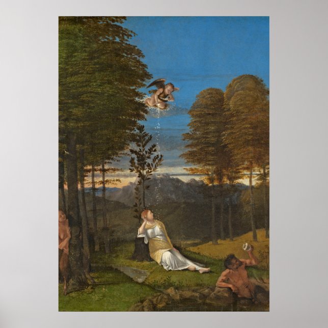 Poster Allégorie de la chasteté, ch. 1505 (huile sur pann (Devant)