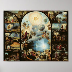 Poster Allégorie de la création du Cosmos