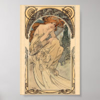 Allégorie de la musique par Alphonse Mucha T-Shirt