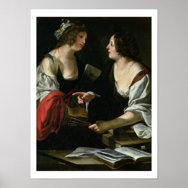 Poster Allégorie de la peinture et de l'architecture, c.1 (Devant)