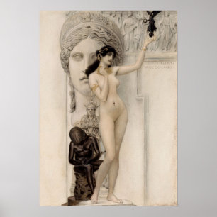 Poster Allégorie de la sculpture — Gustav Klimt (1889)
