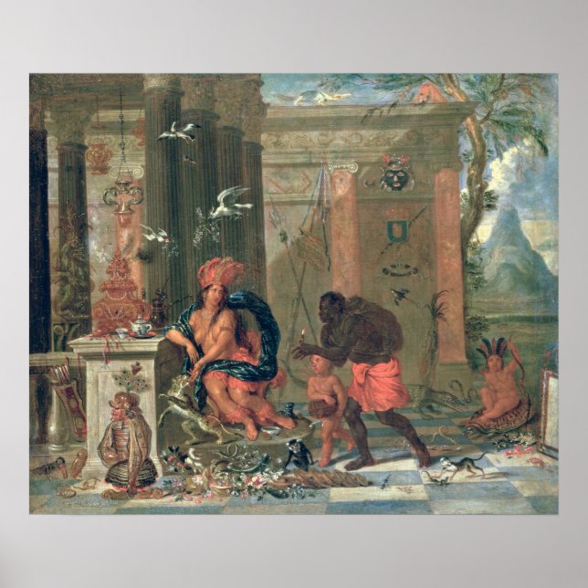 Poster Allégorie de l'Amérique, 1691 (Devant)