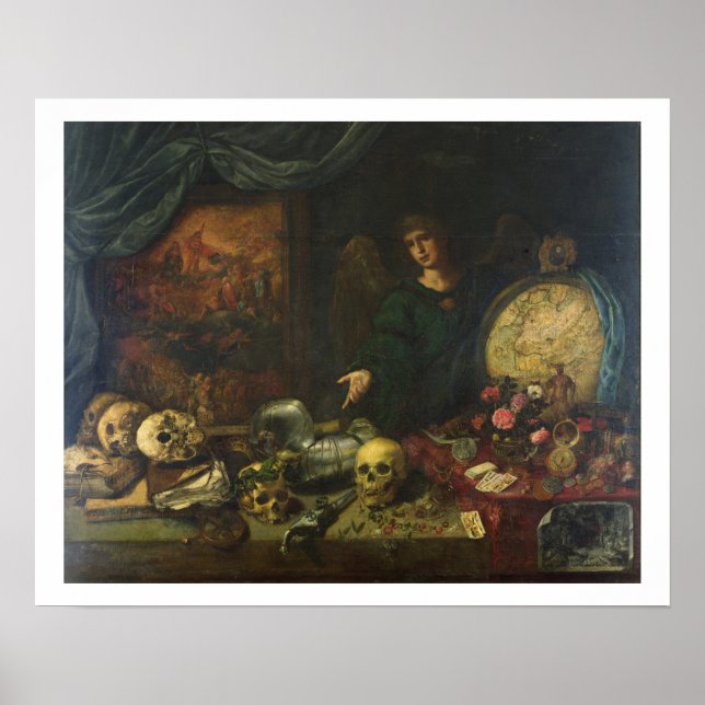 Poster Allégorie de Vanity, 1650-60 (huile sur toile) (Devant)