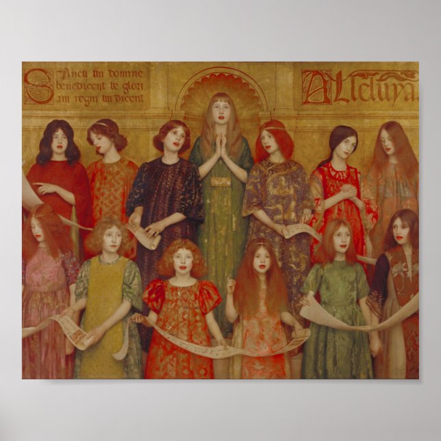Poster Alleluia (par Thomas Cooper Gotch) (Devant)