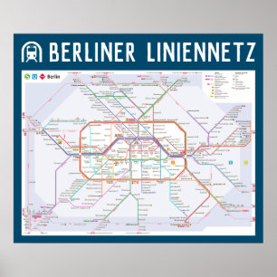Poster " Allemagne : 2021/aujourd'hui Berlin - (U/S/Tram)