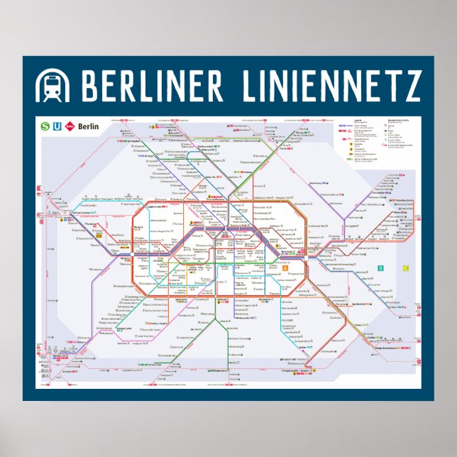 Poster " Allemagne : 2021/aujourd'hui Berlin - (U/S/Tram) (Devant)