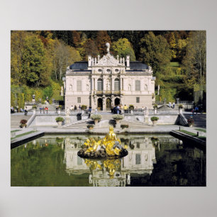 Poster Allemagne, Bavière, Château de Linderhof. Linder