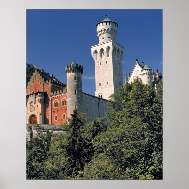 Poster Allemagne, Bavière, Château de Neuschwanstein. (Devant)