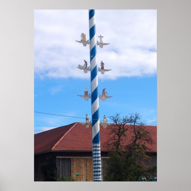 Poster Allemagne, Bavière; village Maypole (Devant)