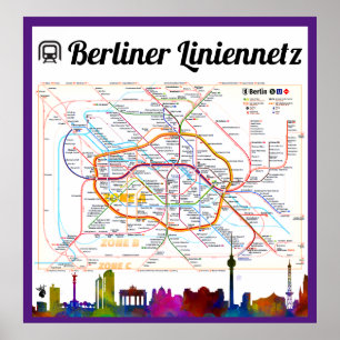 Poster " Allemagne. BERLIN Lininetz (métro) ...