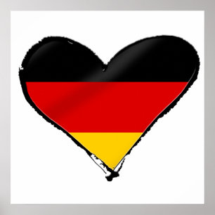 Poster Allemagne coeur amour - Mon grand coeur allemand