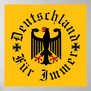 Poster Allemagne/Deutschland pour toujours/aigle noir/cro