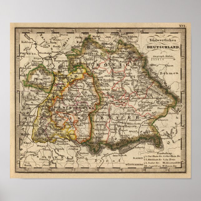 Poster Allemagne du Sud-Ouest (Devant)