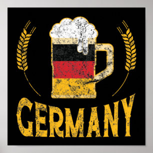 Poster Allemagne Fierté drapeau allemand Lover de bière O