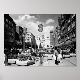 Poster Allemagne vintage Munich Towngate Karistor