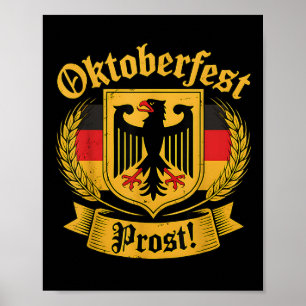 Poster Allemand Eagle Prost Vintage Beer Festival