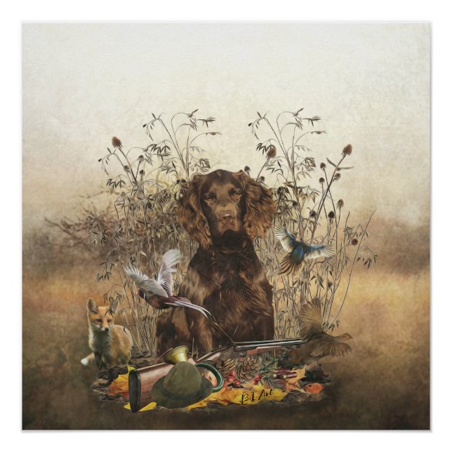 Poster Allemand Espagnol, Wachtelhund (Devant)