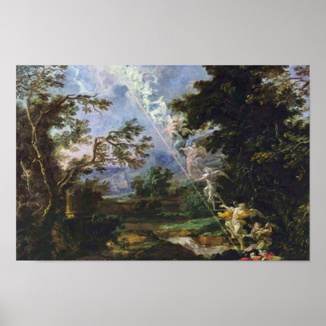 Poster Allemand "Paysage Avec Le Rêve De Jacob", (Devant)