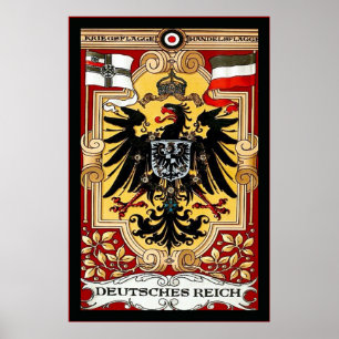 Poster Allemand vintage WW1 de ~ du Reich de Deutsches