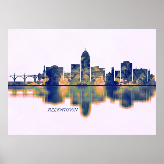 Poster Allentown Skyline (Devant)