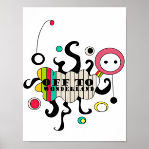 Poster aller au pays des merveilles - imprimer