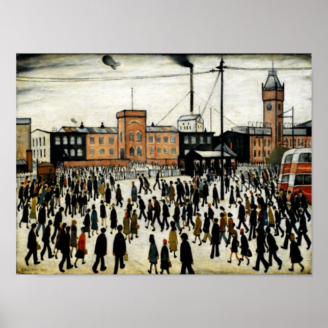 Poster Aller Au Travail L.S Lowry (Devant)
