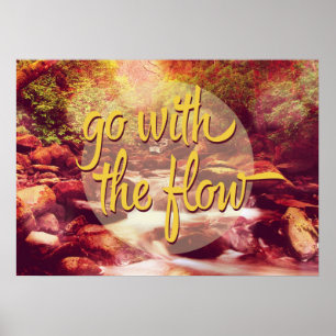 Poster Aller Avec Le Fleuve Flow