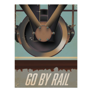 Poster Aller en train