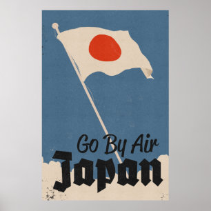 Poster Aller par avion Japon