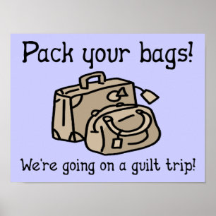 Poster Aller sur un signe drôle d'affiche de voyage de