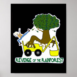 Poster Aller Vert Réduire Réutiliser Recycler Forêt Pluvi
