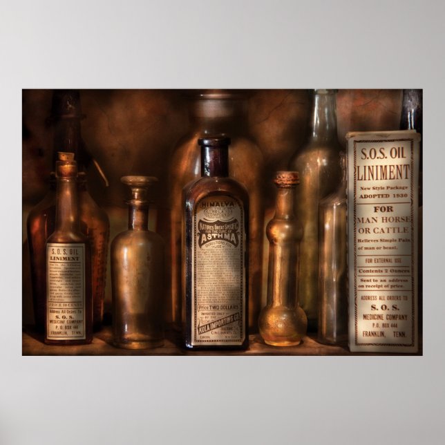 Poster Allergie - Médecine pour l'asthme et la douleur (Devant)