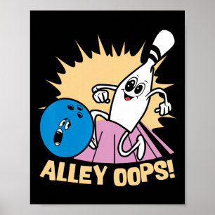 Poster Alley Oops ! Comic Bowling Mishap