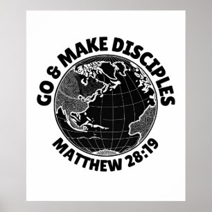 Poster Allez et faites des disciples - Matthieu 28:19
