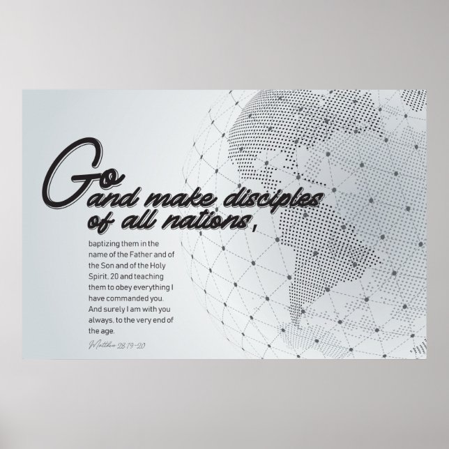 Poster Allez faire des disciples à toutes les nations (Devant)
