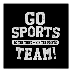 Poster Allez l'équipe sportive ! Sports amusants