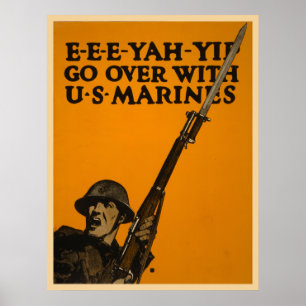 Poster Allez plus d'avec des marines des États-Unis
