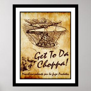 Poster Allez Vers L'hélico - Hélicoptère de Léonard de Vi