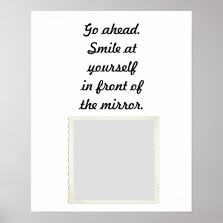 Poster Allez-y. Souriez-vous devant le miroir