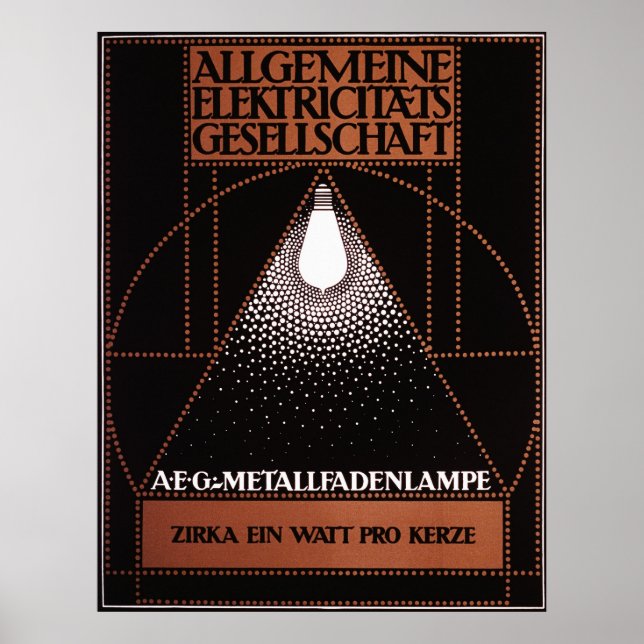 Poster Allgemeine Elektrizitats Gesellschaft AEG (Devant)