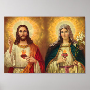 Poster Alliance des Coeurs de Jésus et Marie Immaculée