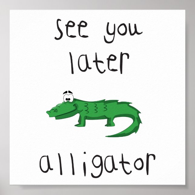 Poster alligator (Devant)