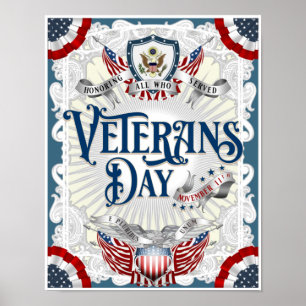 Poster Allin Grey "VICTORIAN VETERANS DAY" Stock lourd