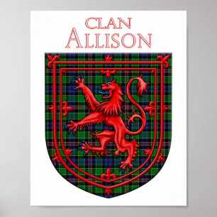 Poster Allison Tartan Scottish Plaid Lion Rampant