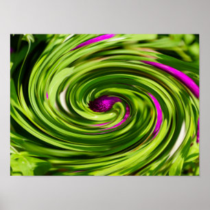 Poster Allium Abstrait